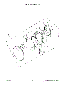 Door Parts parts for Whirlpool Dryer WGD9620HBK2 from AppliancePartsPros.com