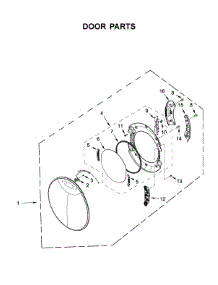 Door Parts parts for Whirlpool Dryer WGD9620HC0 from AppliancePartsPros.com