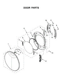 Door Parts parts for Whirlpool Dryer WGD9620HC1 from AppliancePartsPros.com