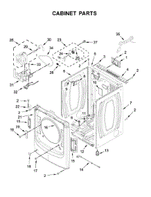 Cabinet Parts parts for Whirlpool Dryer WGD9620HW0 from AppliancePartsPros.com