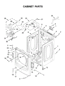 Cabinet Parts parts for Whirlpool Dryer WGD9620HW1 from AppliancePartsPros.com