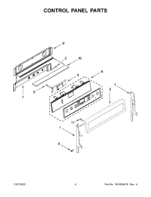 Control Panel Parts parts for Whirlpool Gas Range WGG745S0FS10 from AppliancePartsPros.com