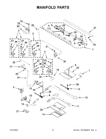 Manifold Parts parts for Whirlpool Gas Range WGG745S0FS10 from AppliancePartsPros.com