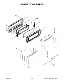 Upper Door Parts parts for Whirlpool Gas Range WGG745S0FS10 from AppliancePartsPros.com