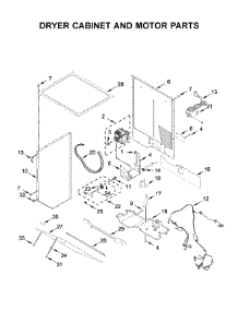 Dryer Cabinet And Motor Parts parts for Whirlpool Laundry Center WGT4027HW1 from AppliancePartsPros.com