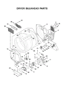 Dryer Bulkhead Parts parts for Whirlpool Laundry Center WGT4027HW1 from AppliancePartsPros.com
