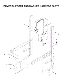 Dryer Support And Washer Harness Parts parts for Whirlpool Laundry Center WGT4027HW1 from AppliancePartsPros.com