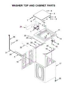 Washer Top And Cabinet Parts parts for Whirlpool Laundry Center WGT4027HW1 from AppliancePartsPros.com