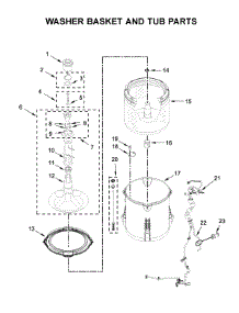 Washer Basket And Tub Parts parts for Whirlpool Laundry Center WGT4027HW1 from AppliancePartsPros.com