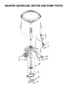 Washer Gearcase, Motor And Pump Parts parts for Whirlpool Laundry Center WGT4027HW1 from AppliancePartsPros.com