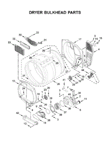 Dryer Bulkhead Parts parts for Whirlpool Laundry Center WGTLV27HW1 from AppliancePartsPros.com