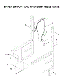 Dryer Support And Washer Harness Parts parts for Whirlpool Laundry Center WGTLV27HW1 from AppliancePartsPros.com