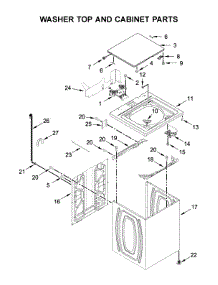Washer Top And Cabinet Parts parts for Whirlpool Laundry Center WGTLV27HW1 from AppliancePartsPros.com