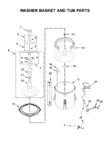 Washer Basket And Tub Parts parts for Whirlpool Laundry Center WGTLV27HW1 from AppliancePartsPros.com
