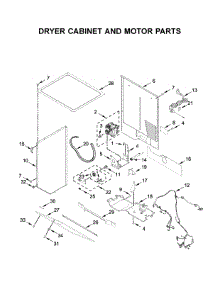 Dryer Cabinet And Motor Parts parts for Whirlpool Laundry Center WGTLV27HW2 from AppliancePartsPros.com