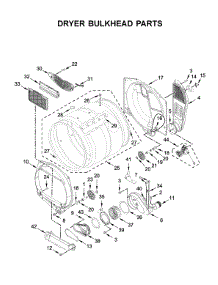 Dryer Bulkhead Parts parts for Whirlpool Laundry Center WGTLV27HW2 from AppliancePartsPros.com