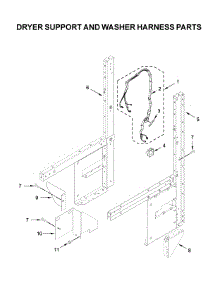 Dryer Support And Washer Harness Parts parts for Whirlpool Laundry Center WGTLV27HW2 from AppliancePartsPros.com