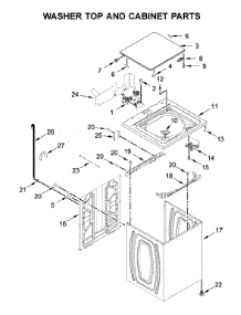 Washer Top And Cabinet Parts parts for Whirlpool Laundry Center WGTLV27HW2 from AppliancePartsPros.com