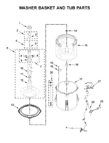 Washer Basket And Tub Parts parts for Whirlpool Laundry Center WGTLV27HW2 from AppliancePartsPros.com