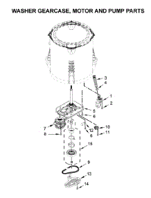 Washer Gearcase, Motor And Pump Parts parts for Whirlpool Laundry Center WGTLV27HW2 from AppliancePartsPros.com