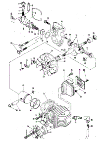 Figure 2 - Powerhead Assembly parts for Mcculloch Chainsaw WILDCAT 11600160-03 from AppliancePartsPros.com