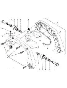 Figure 3 - Handle Assembly parts for Mcculloch Chainsaw WILDCAT 11600160-03 from AppliancePartsPros.com