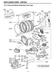 Drum / Motor Assy: Gas Type parts for Lg Laundry Center WKGX201HBA/00 from AppliancePartsPros.com