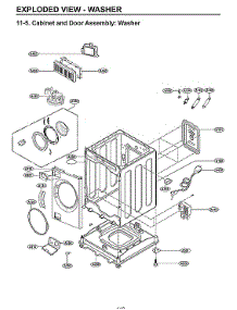 Cabinet / Door Assy: Washer parts for Lg Laundry Center WKGX201HBA/00 from AppliancePartsPros.com