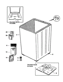 Cabinet Assy parts for  Washer WL26CW1-96215A from AppliancePartsPros.com