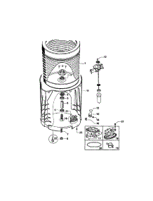 Inner & Outer Bowls / Drain Pump parts for  Washer WL26CW1-96215B from AppliancePartsPros.com