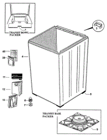 Cabinet parts for  Washer WL37T26CW2-96109A from AppliancePartsPros.com