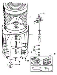 Bowls / Pump parts for  Washer WL37T26CW2-96109A from AppliancePartsPros.com