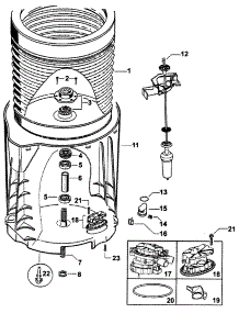 Bowls / Pump parts for  Washer WL37T26DW2-96113A from AppliancePartsPros.com