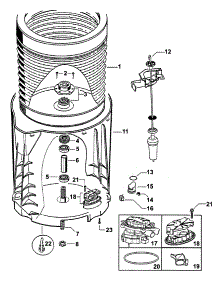 Bowls / Pump parts for  Washer WL37T26KW2-96104A from AppliancePartsPros.com