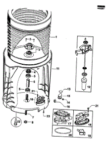 Bowls / Pump parts for  Washer WL42T26CW1-96176A from AppliancePartsPros.com
