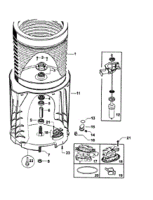 Bowl Assy parts for  Washer WL42T26CW1-96176B from AppliancePartsPros.com
