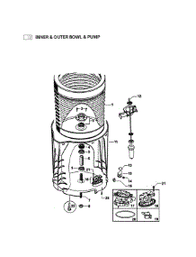 Bowl Assy parts for  Washer WL42T26CW1-96196A from AppliancePartsPros.com