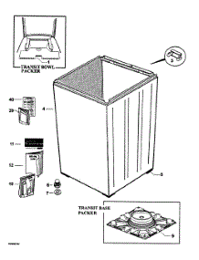 Cabinet parts for  Washer WL42T26DW1-96178A from AppliancePartsPros.com
