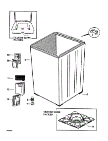 Cabinet parts for  Washer WL42T26DW1-96178B from AppliancePartsPros.com