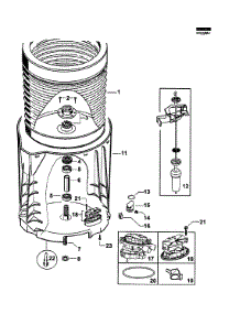 Bowls / Pump parts for  Washer WL42T26DW1-96178B from AppliancePartsPros.com
