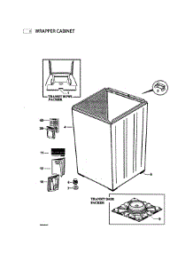 Cabinet Assy parts for  Washer WL42T26DW1-96198A from AppliancePartsPros.com
