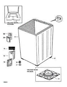 Cabinet parts for  Washer WL42T26KW1-96174A from AppliancePartsPros.com