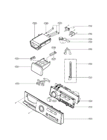 Control Panel & Dispenser parts for Lg Washer WM1333HW from AppliancePartsPros.com