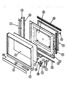 Door parts for Jenn-Air Electric Wall Oven WM2720W/M167W from AppliancePartsPros.com