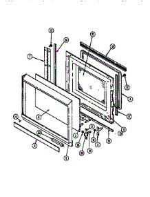 Door parts for Jenn-Air Electric Wall Oven WM2750B/M167B from AppliancePartsPros.com