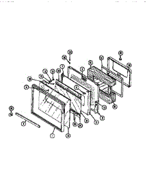 Door-Lower parts for Jenn-Air Electric Wall Oven WM2750B/M167B from AppliancePartsPros.com
