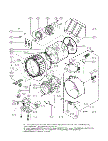 Drum And Tub Assembly Parts parts for Lg Washer WM2801HWA from AppliancePartsPros.com