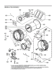 Drum / Tub Assy parts for Lg Washer WM3080CW/00 from AppliancePartsPros.com