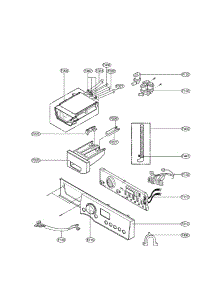 Control Panel And Dispenser Assembly Parts parts for Lg Washer WM3431HW/01 from AppliancePartsPros.com