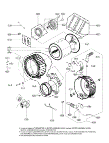 Drum And Tub Assembly parts for Lg Washer WM3500CW/00 from AppliancePartsPros.com